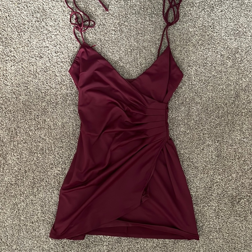 Tight, stretchy, Maroon Cocktail dress